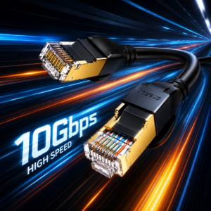 Baseus Cat7 RJ45 10Gbps High Speed Ethernet LAN Cable 3M Black Speed Theme with Gold-Plated Connectors