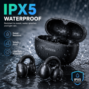 UGREEN HiTune S3 True Wireless Earbuds IPX5 Waterproof with sweat and splash resistant design for sports and outdoor use