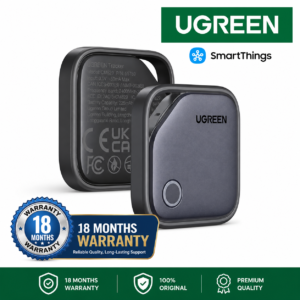 UGREEN SmartThings Bluetooth Tracker Tag with 18 Months Warranty, Samsung SmartThings compatibility, and premium compact design for tracking keys, wallets, bags, and luggage.