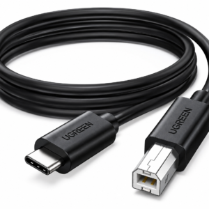 UGREEN USB-C to USB-B Printer Cable 2M Black for printer and scanner connectivity