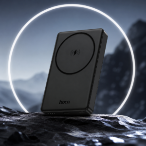 Hoco DB98A 10000mAh 20W PD Magnetic Wireless Power Bank with ultra-slim black design