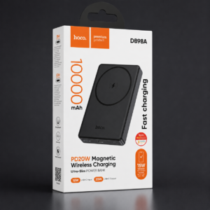 Hoco DB98A 10000mAh 20W PD Magnetic Wireless Power Bank retail box with 15W wireless charging