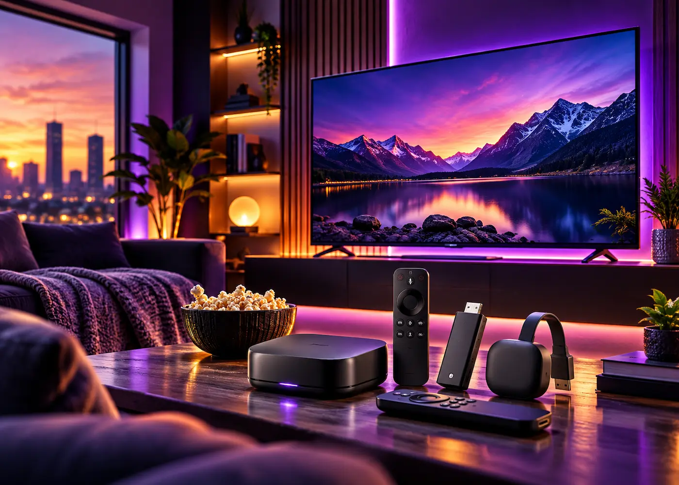 TV and Streaming Devices with Smart TV Streaming Box Remote and HDMI Stick