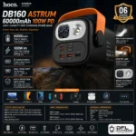 HOCO DB160 Astrum 60000mAh 100W PD Fast Charging Power Bank Features Banner with 06 Months Warranty | DFL Express