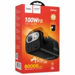 HOCO DB160 Astrum 60000mAh 100W PD Power Bank Retail Box Packaging with Desktop Lamp & Fast Charging Features