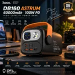 HOCO DB160 Astrum 60000mAh 100W PD High-Capacity Power Bank with LED Display, Flashlight and 06 Months Warranty
