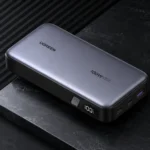 UGREEN 20000mAh 100W Fast Charging Power Bank in luxury black theme with LED display and premium metal finish